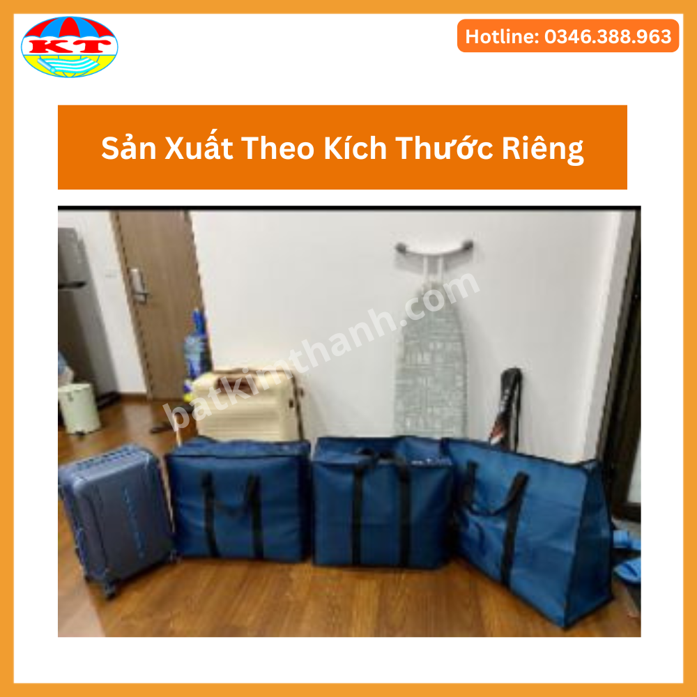 Túi  Vải có 2 dây kéo  đựng quần áo, chăn màn