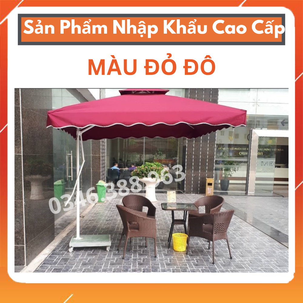 Ô Lệch Tâm Che Mưa , Che Nắng Kích  Thước 2,5M x 2,5M (Dòng phổ thông)