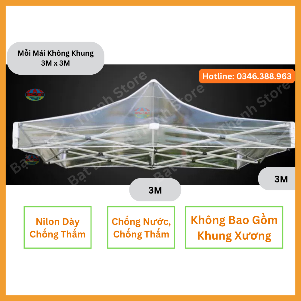 Nhà Bạt Gấp Gọn Trong Suốt + Rèm Che Trong Suốt