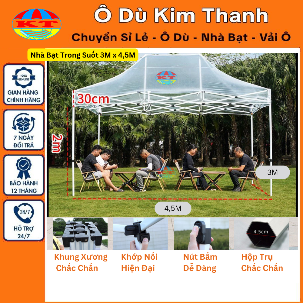 Nhà Bạt Gấp Gọn Trong Suốt