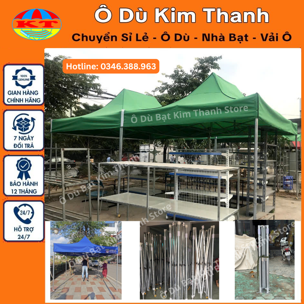 Nhà Bạt Thép Mạ Kẽm 3M x 4,5M