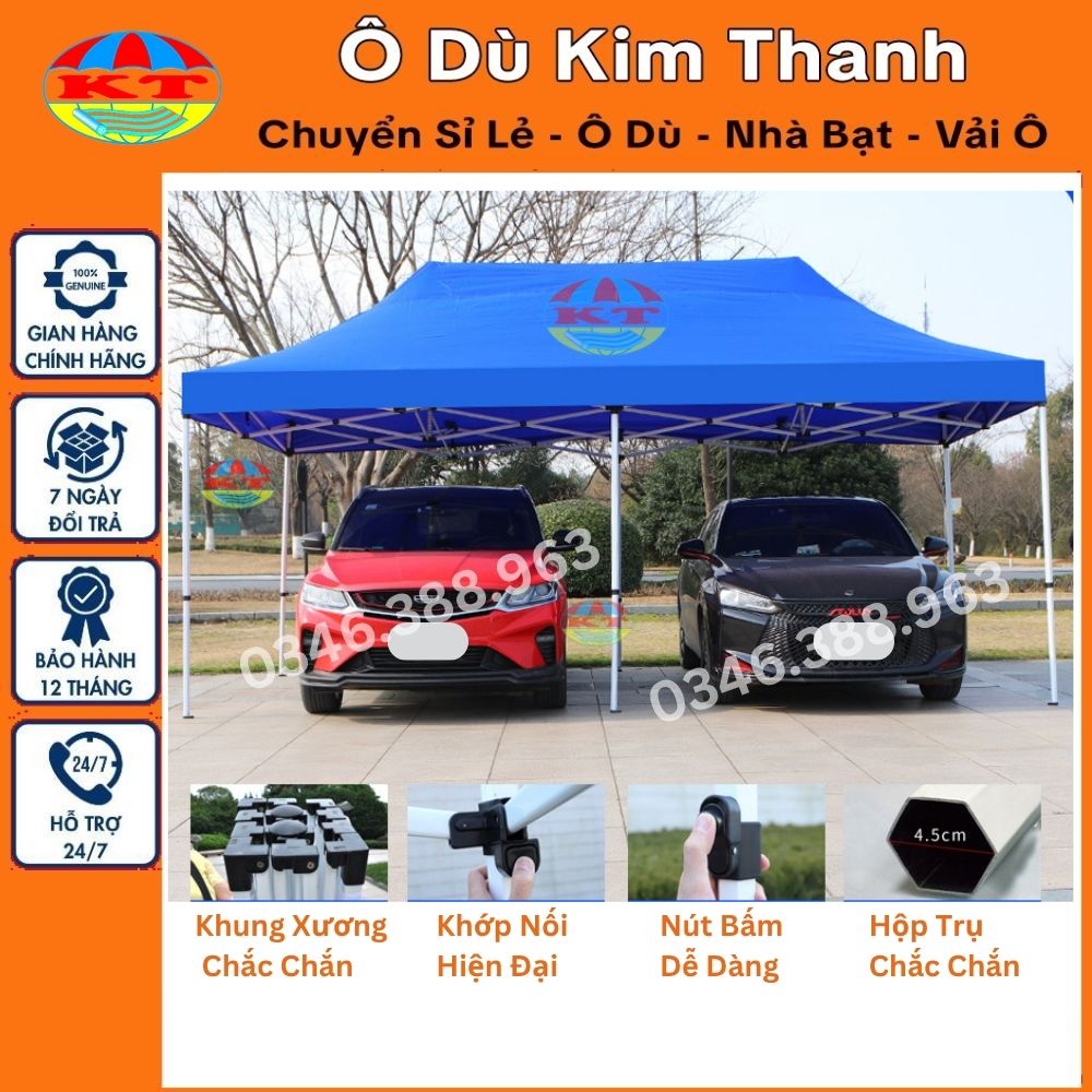 Nhà Bạt Gấp Gọn 3M x 4,5M
