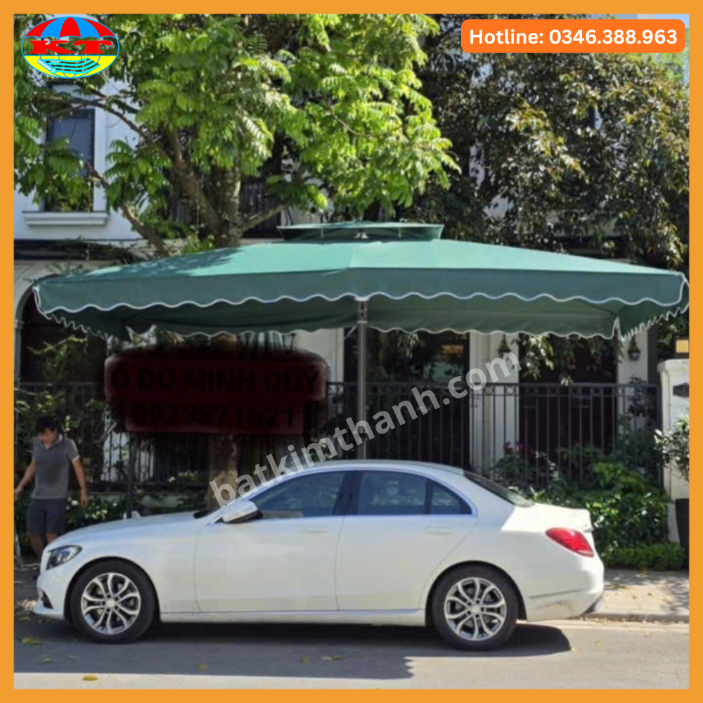 Ô Lệch Tâm 3x5m Che Ô Tô Khung Hộp 75x75