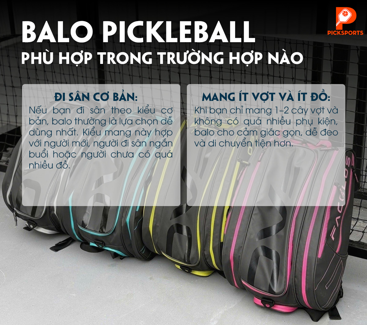 Balo Pickleball hay túi Pickleball - Picksports.vn