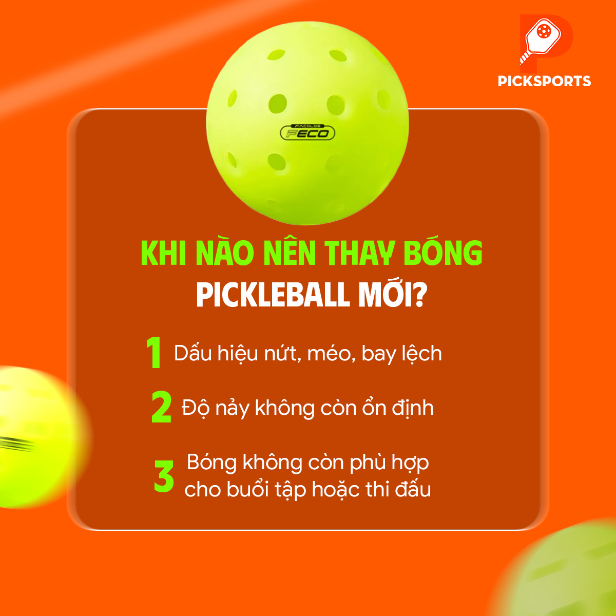 Cách bảo quản bóng Pickleball PickSports.vn