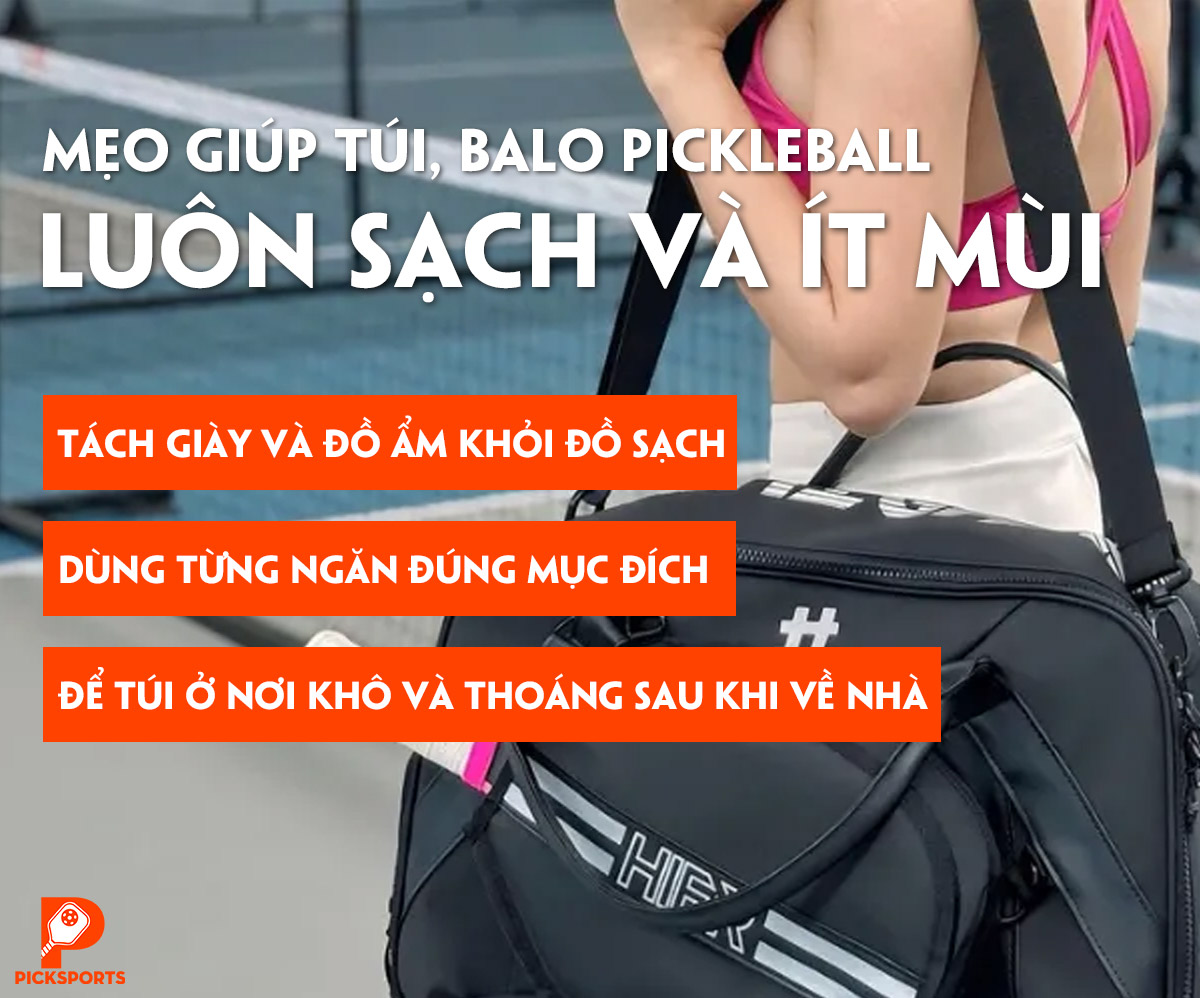 Cách bảo quản túi, balo Pickleball tại PickSports.vn