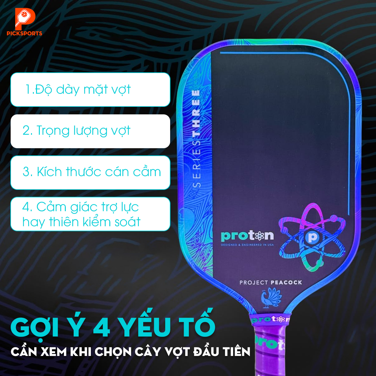 Cách chọn vợt Pickleball cho người mới - PickSports.vn