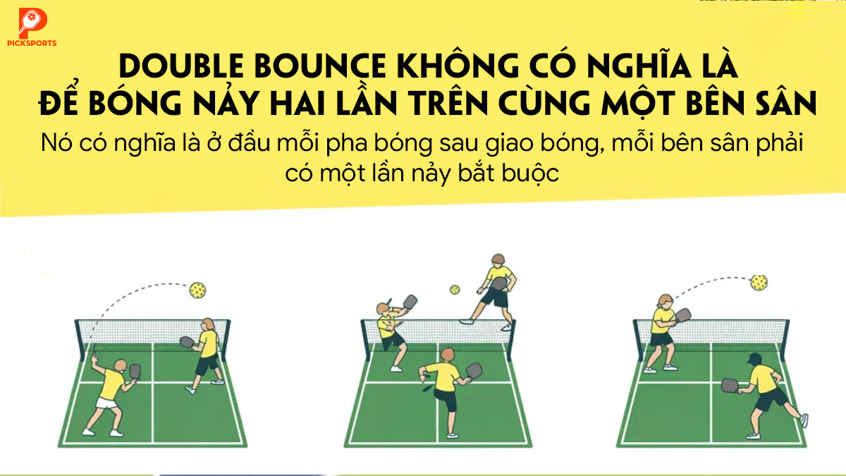 Double bounce là gì trong Pickleball - Picksports.vn