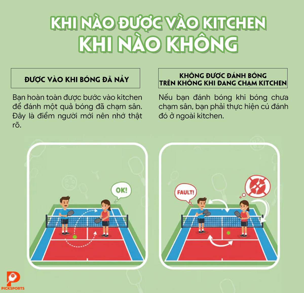 Kitchen trong Pickleball là gì - PickSports.vn