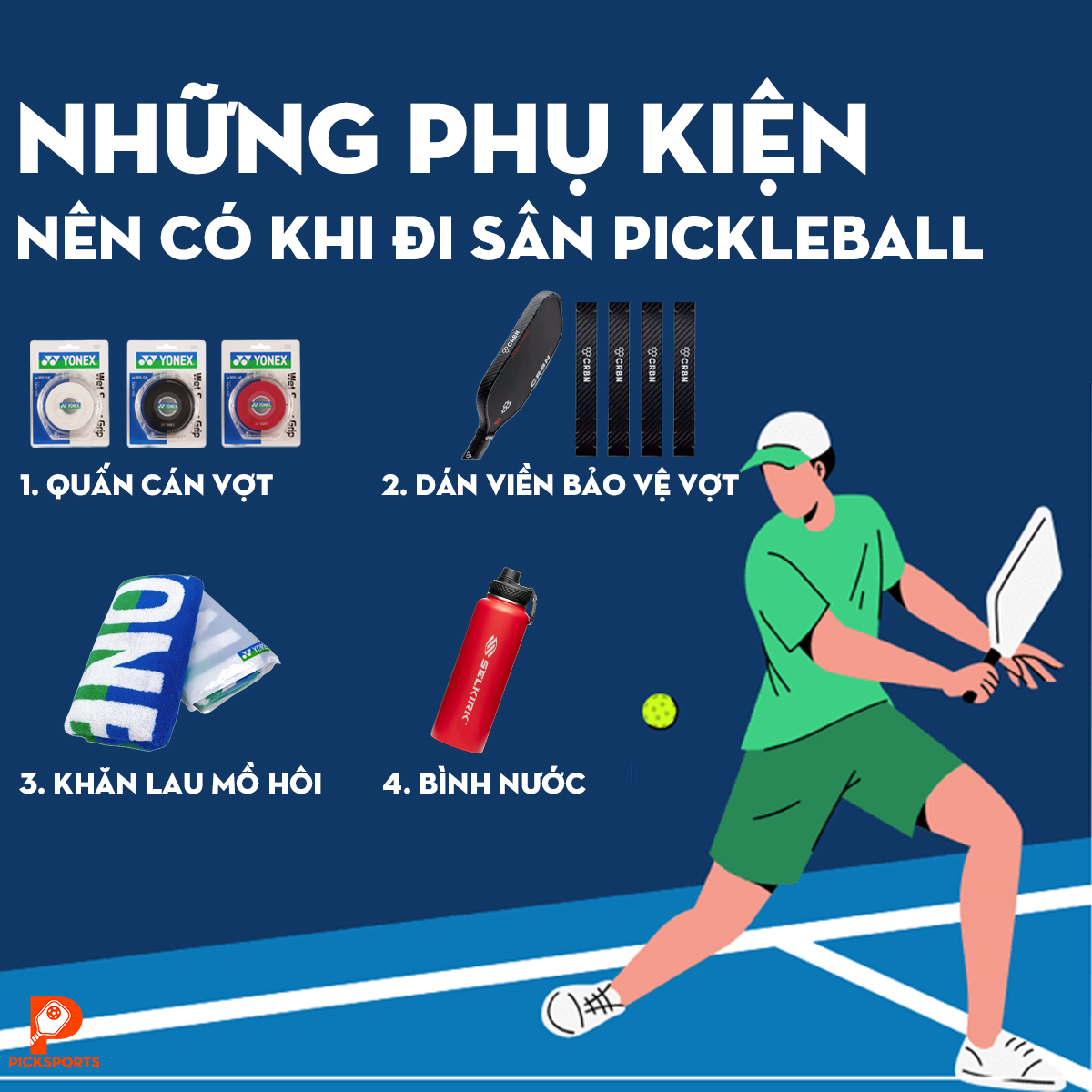 Phụ kiện Pickleball cần có - PickSports.vn