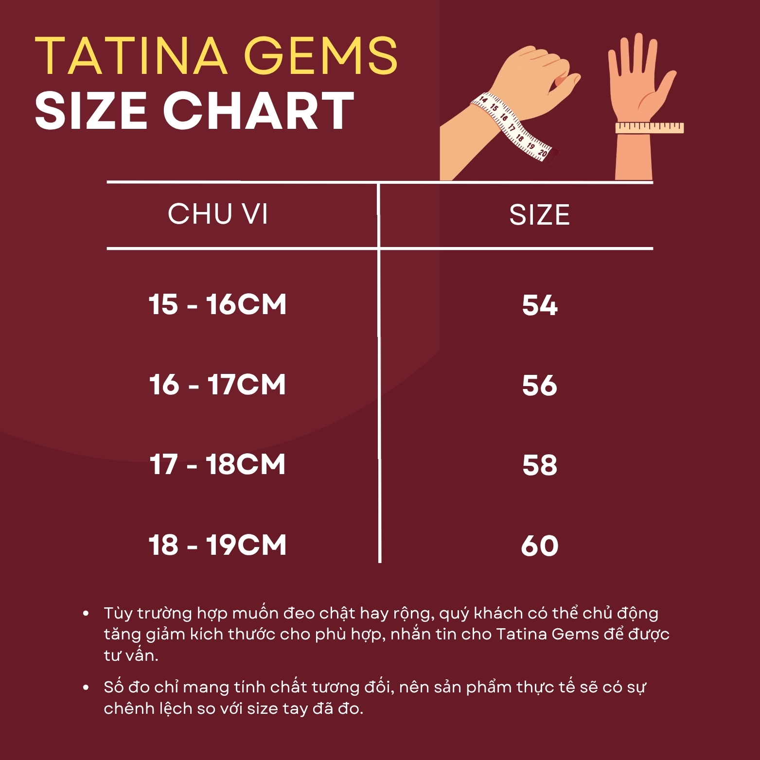 HƯỚNG DẪN ĐO SIZE