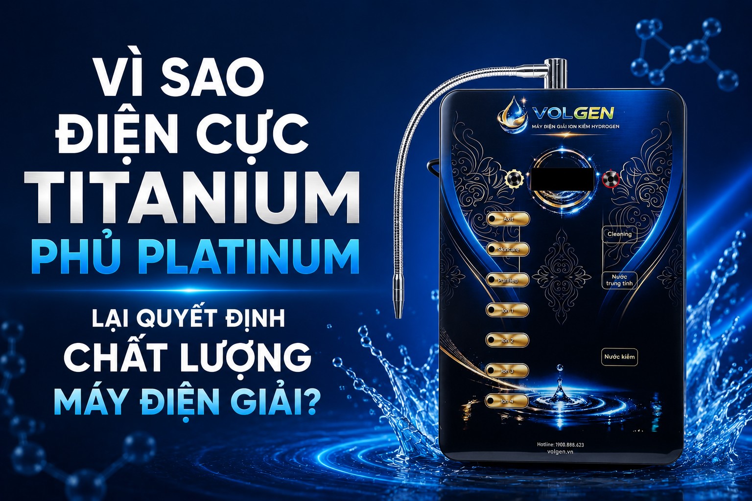 VÌ SAO ĐIỆN CỰC TITANIUM PHỦ PLATINUM LẠI QUYẾT ĐỊNH CHẤT LƯỢNG MÁY ĐIỆN GIẢI?