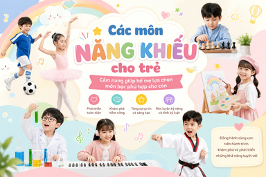 Các môn năng khiếu cho trẻ: Cẩm nang đầy đủ giúp bố mẹ lựa chọn đúng môn học cho con