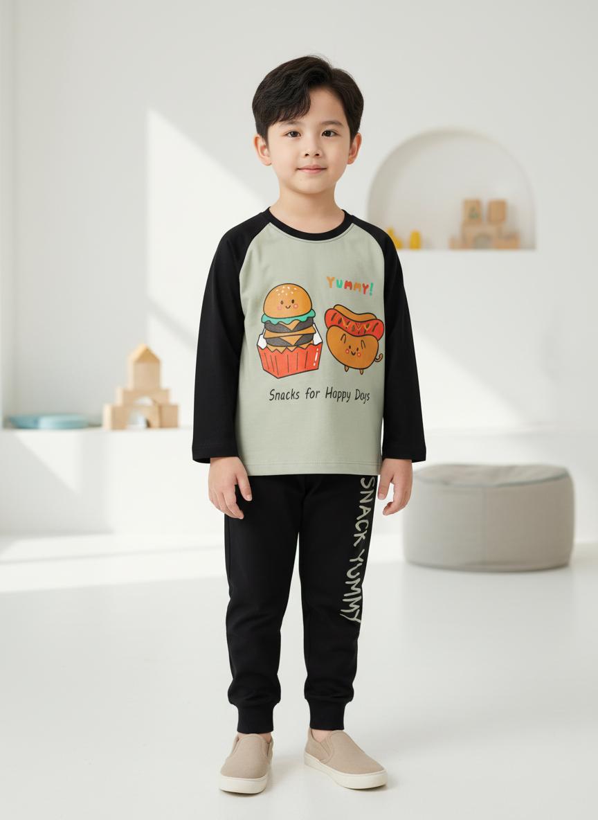 Bộ cotton trẻ em - bé trai ĐB004 2/10 TSD03