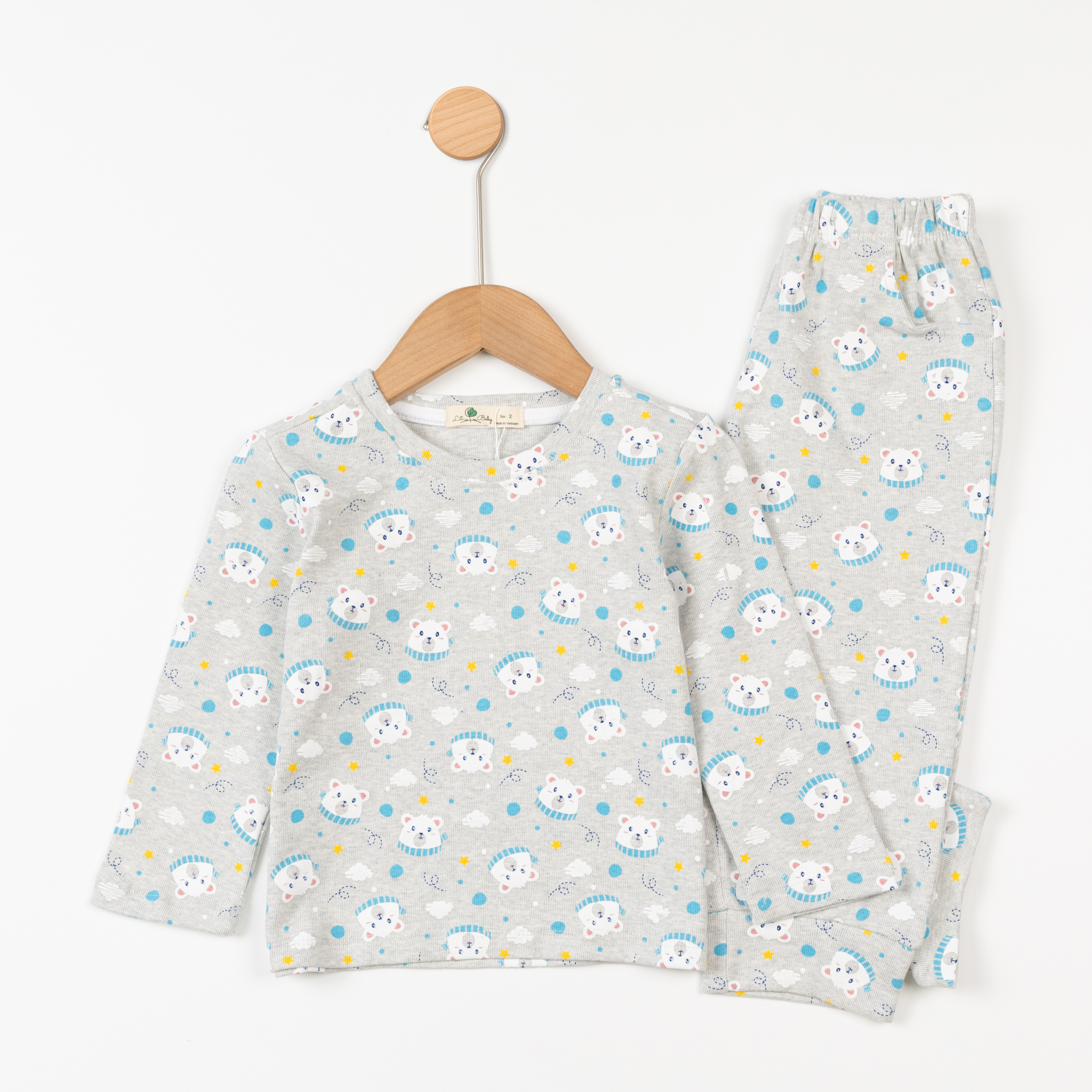 Bộ cotton trẻ em - bé gái ĐG002 2/10 TSD13