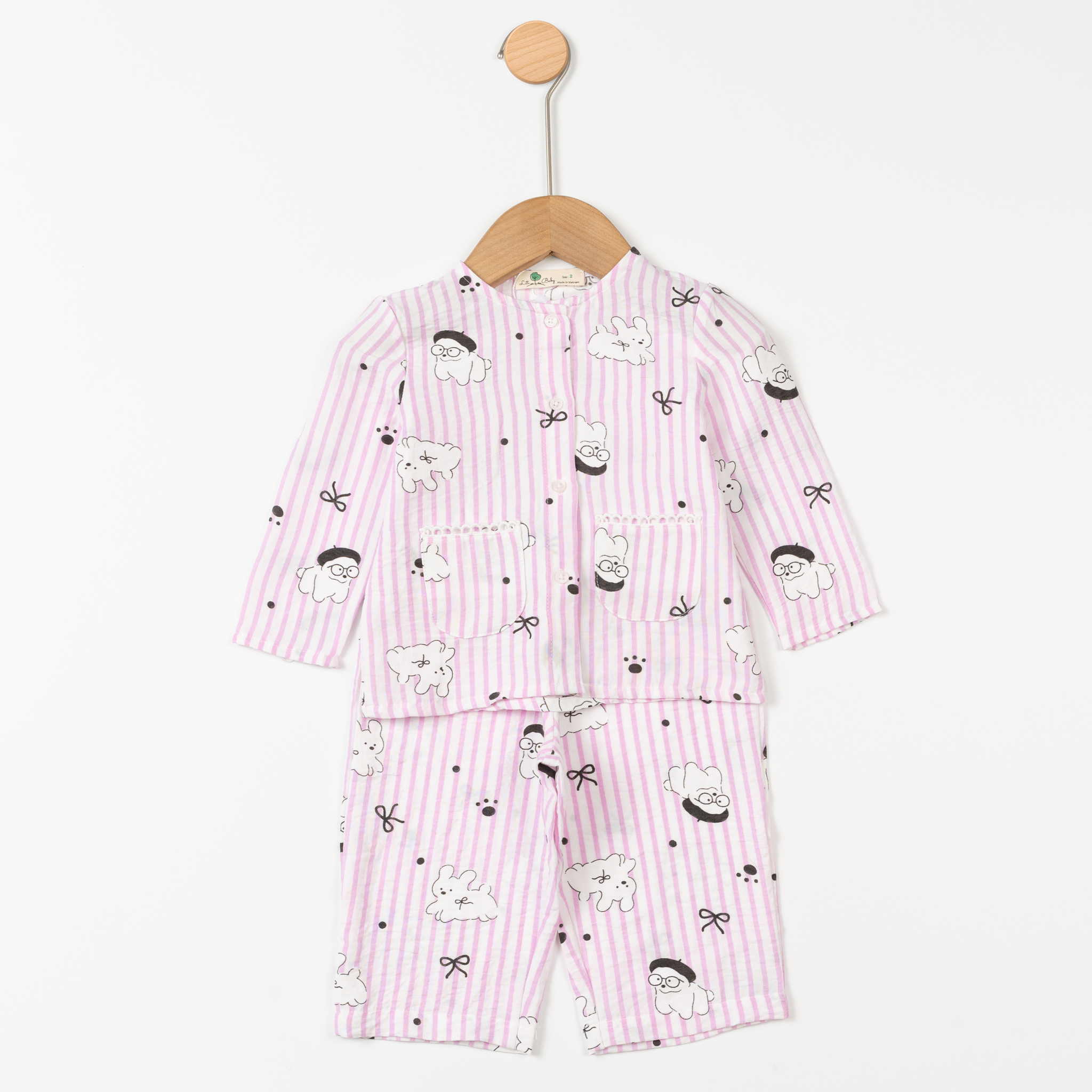 Bộ cotton trẻ em - bé gái ĐG003 2/10 TSD12