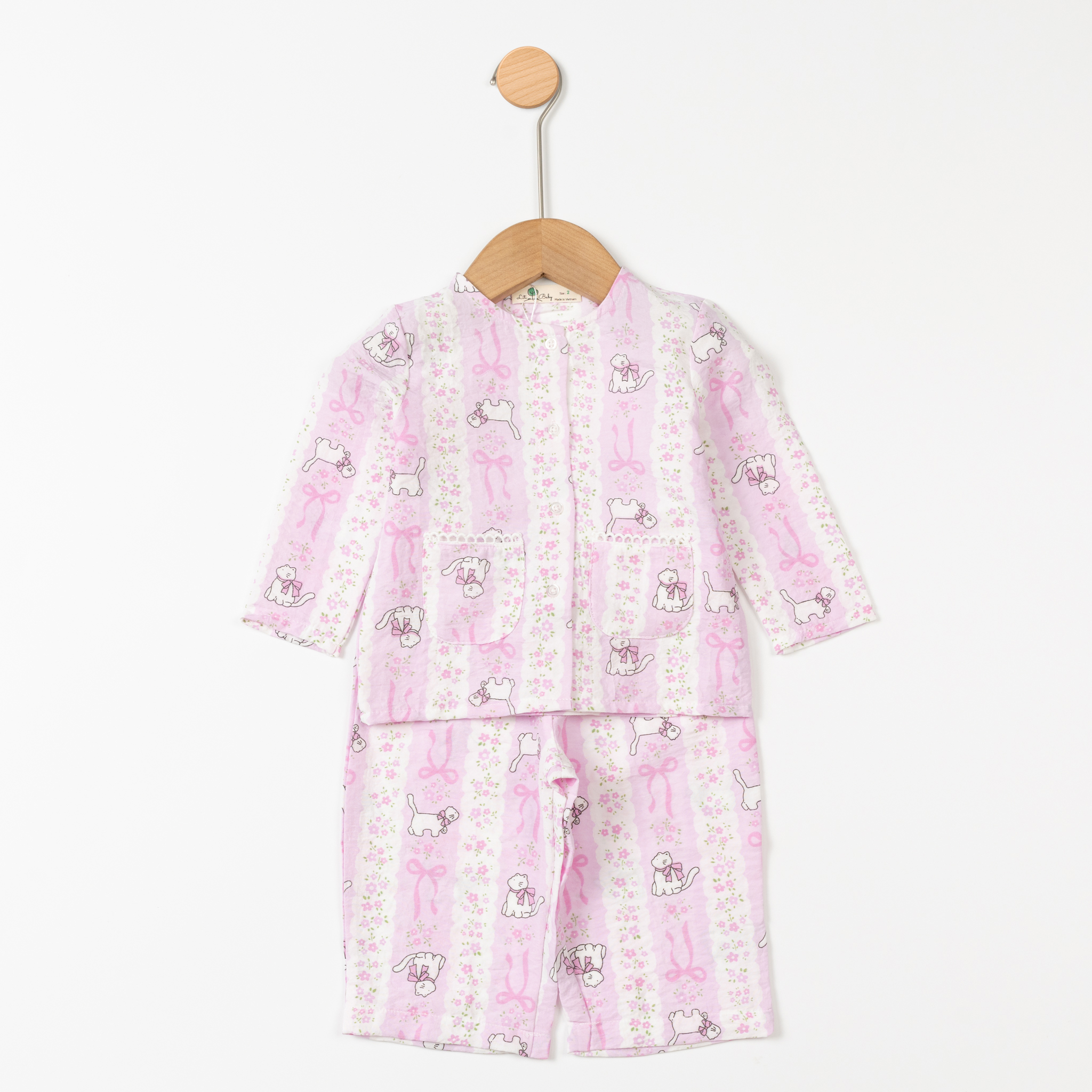 Bộ cotton trẻ em - bé gái ĐG003 2/10 TSD12