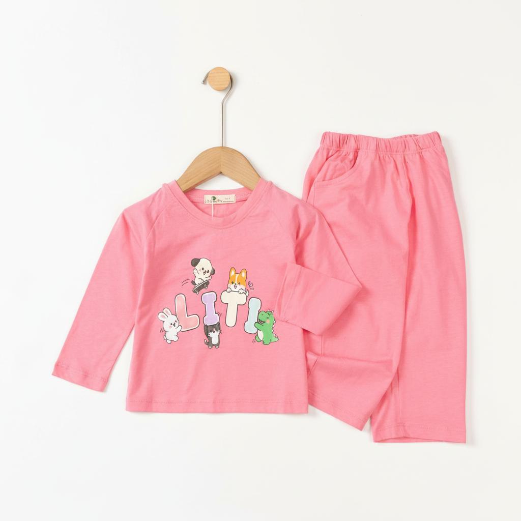 Bộ cotton trẻ em - bé gái ĐG003 1/7 TSD05
