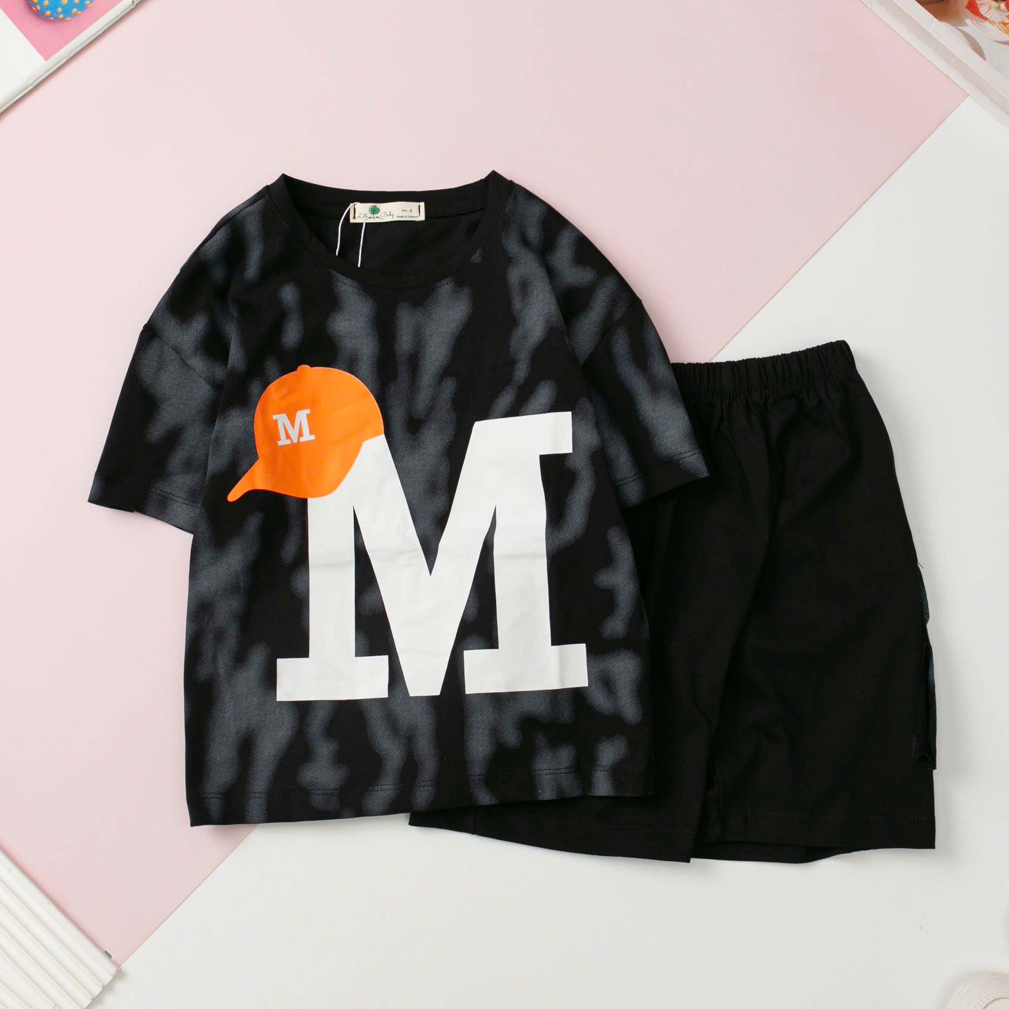 Bộ cotton trẻ em - bé trai B002 4/8 H547