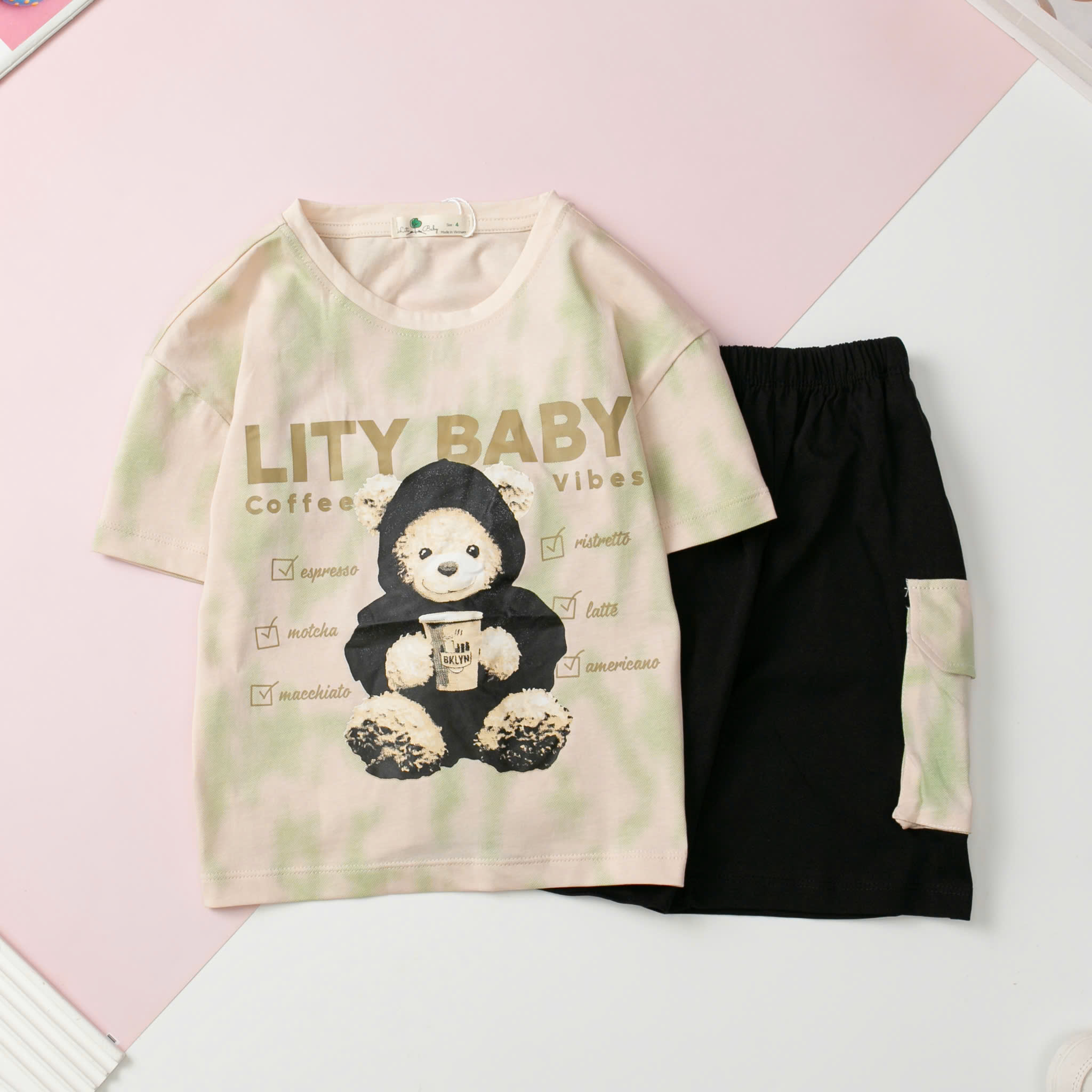 Bộ cotton trẻ em - bé trai B002 4/8 H547