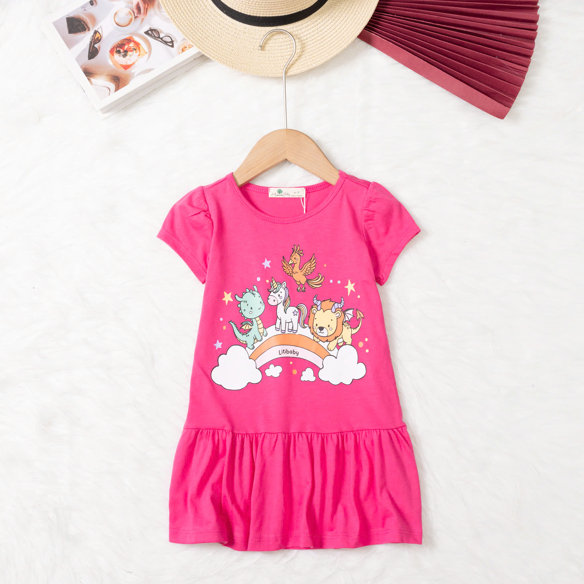 Váy cotton trẻ em - V02 2/10 TS06 lô 2