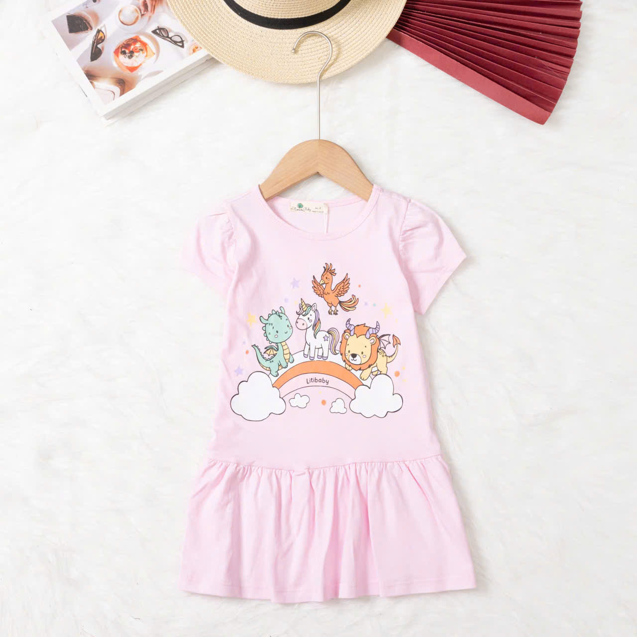 Váy cotton trẻ em - V02 2/10 TS06 lô 2