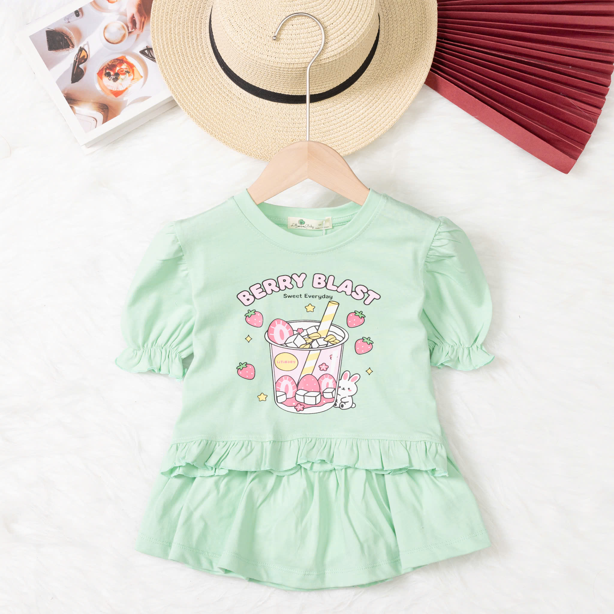 Bộ cotton trẻ em - bé gái G003 2/10 TS19