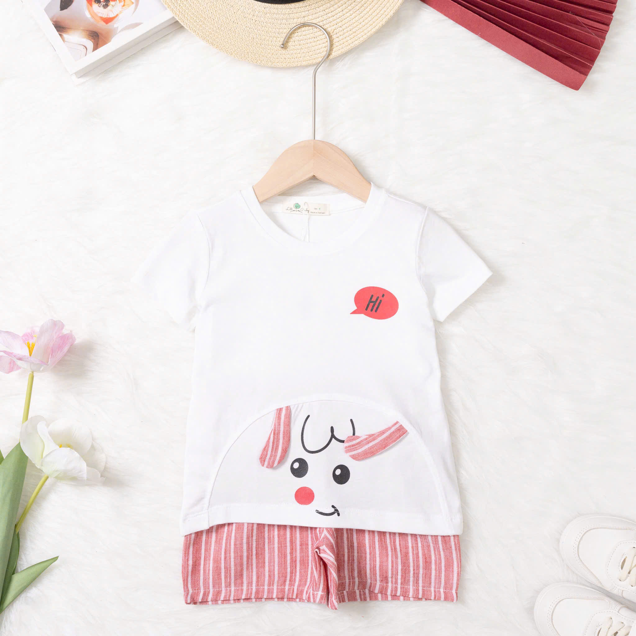 Bộ cotton trẻ em - bé trai B006 1/7 TS18