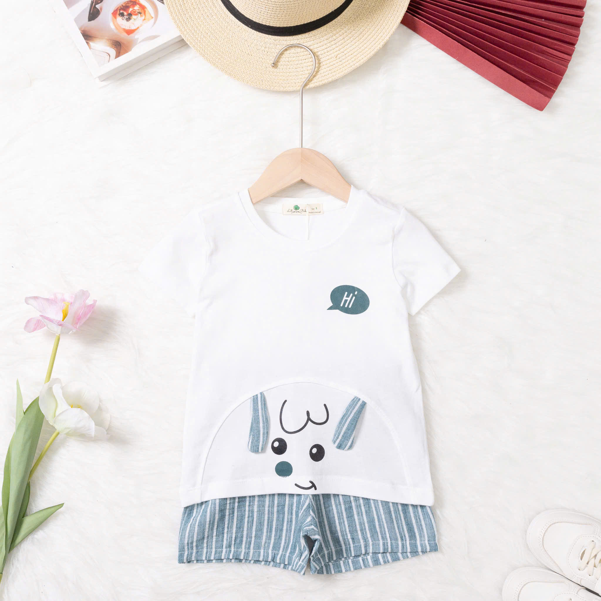 Bộ cotton trẻ em - bé trai B006 1/7 TS18