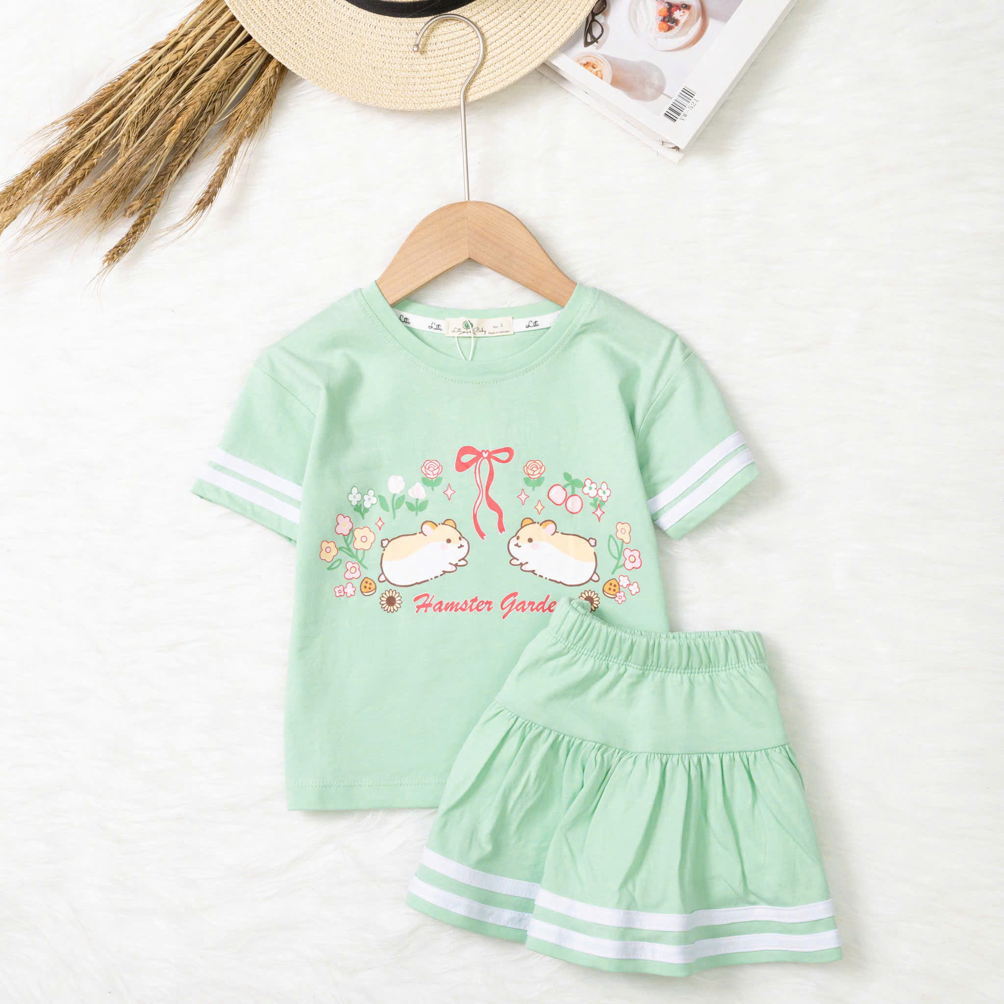 Bộ cotton trẻ em - bé gái G003 3/10