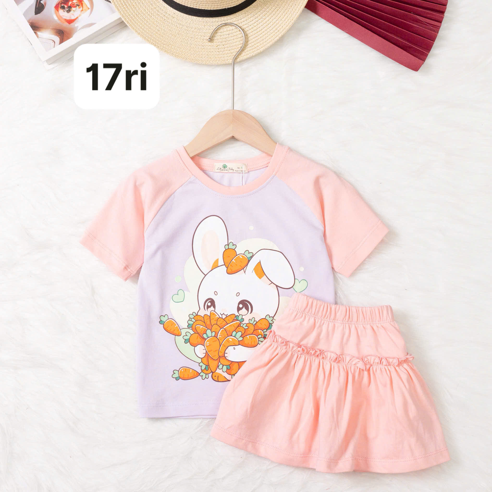 Bộ cotton trẻ em - bé gái G003 3/10 TS19