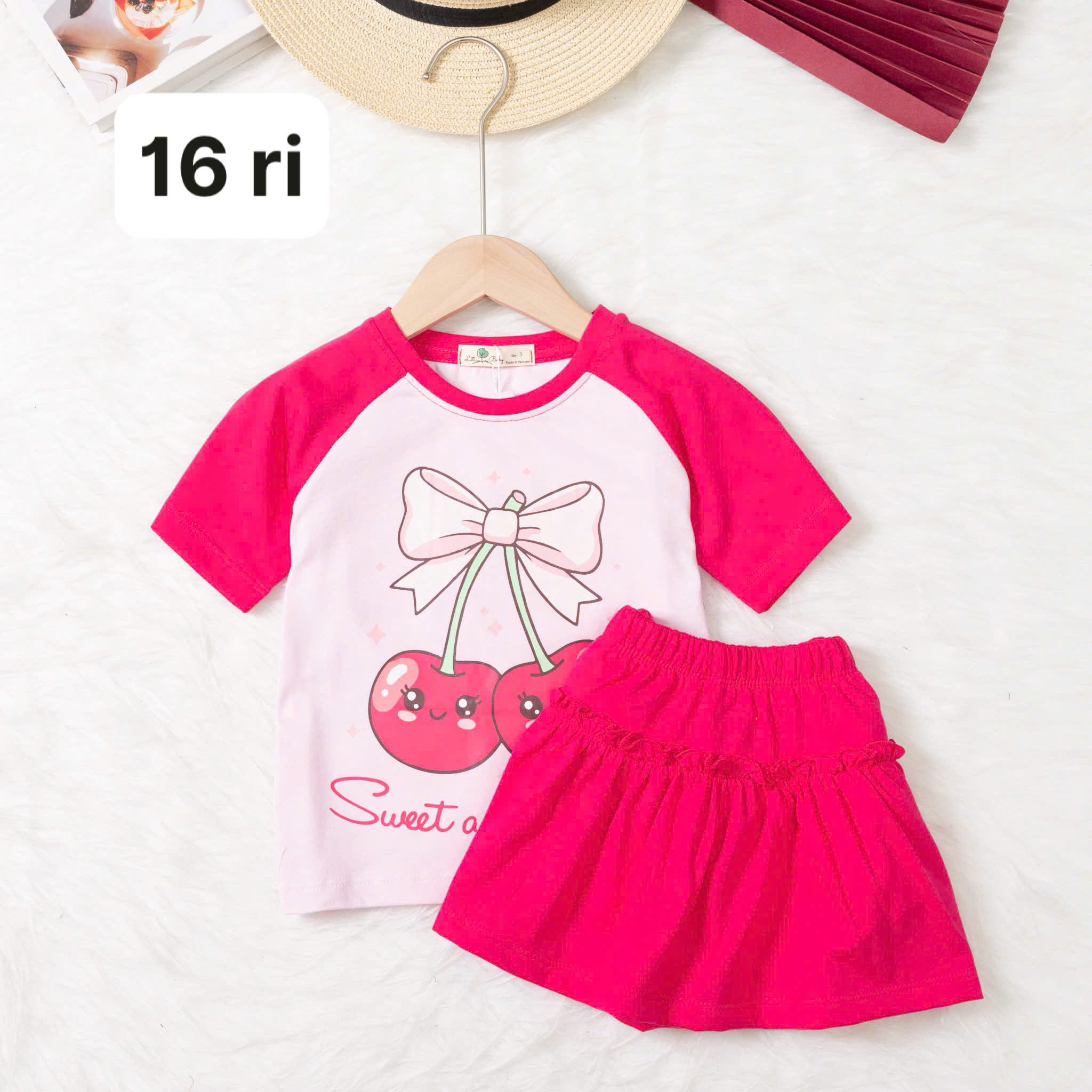 Bộ cotton trẻ em - bé gái G003 3/10 TS19