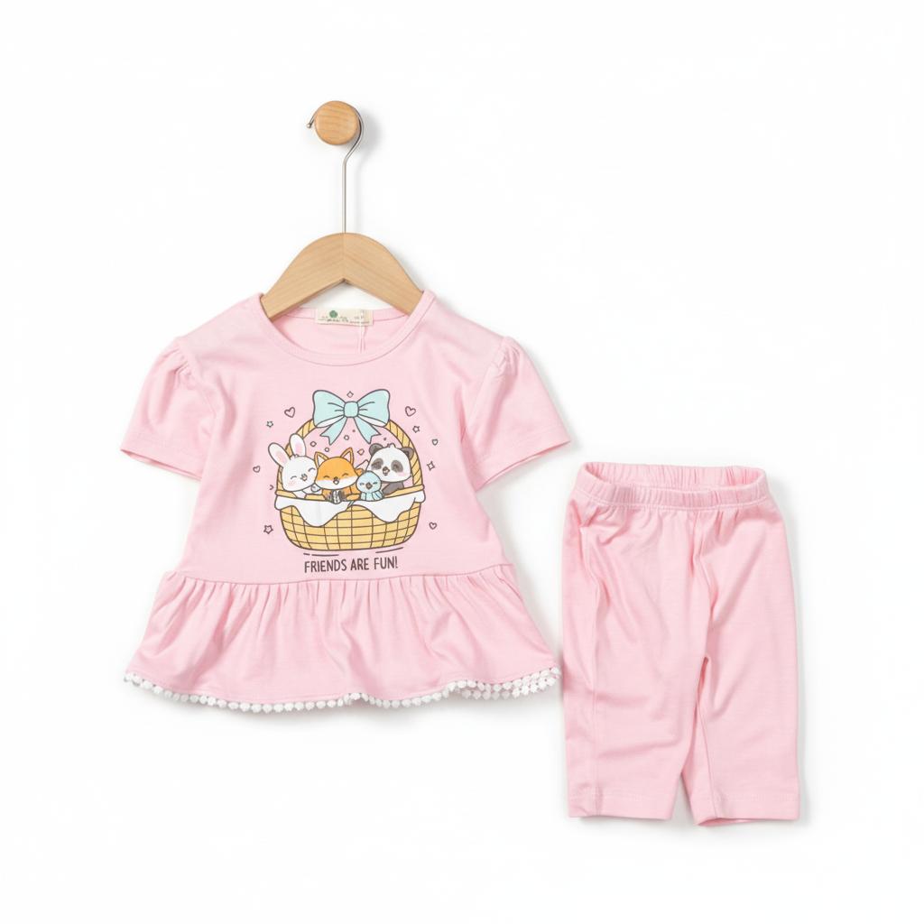Bộ cotton trẻ em - bé gái G005 1/7 TS29