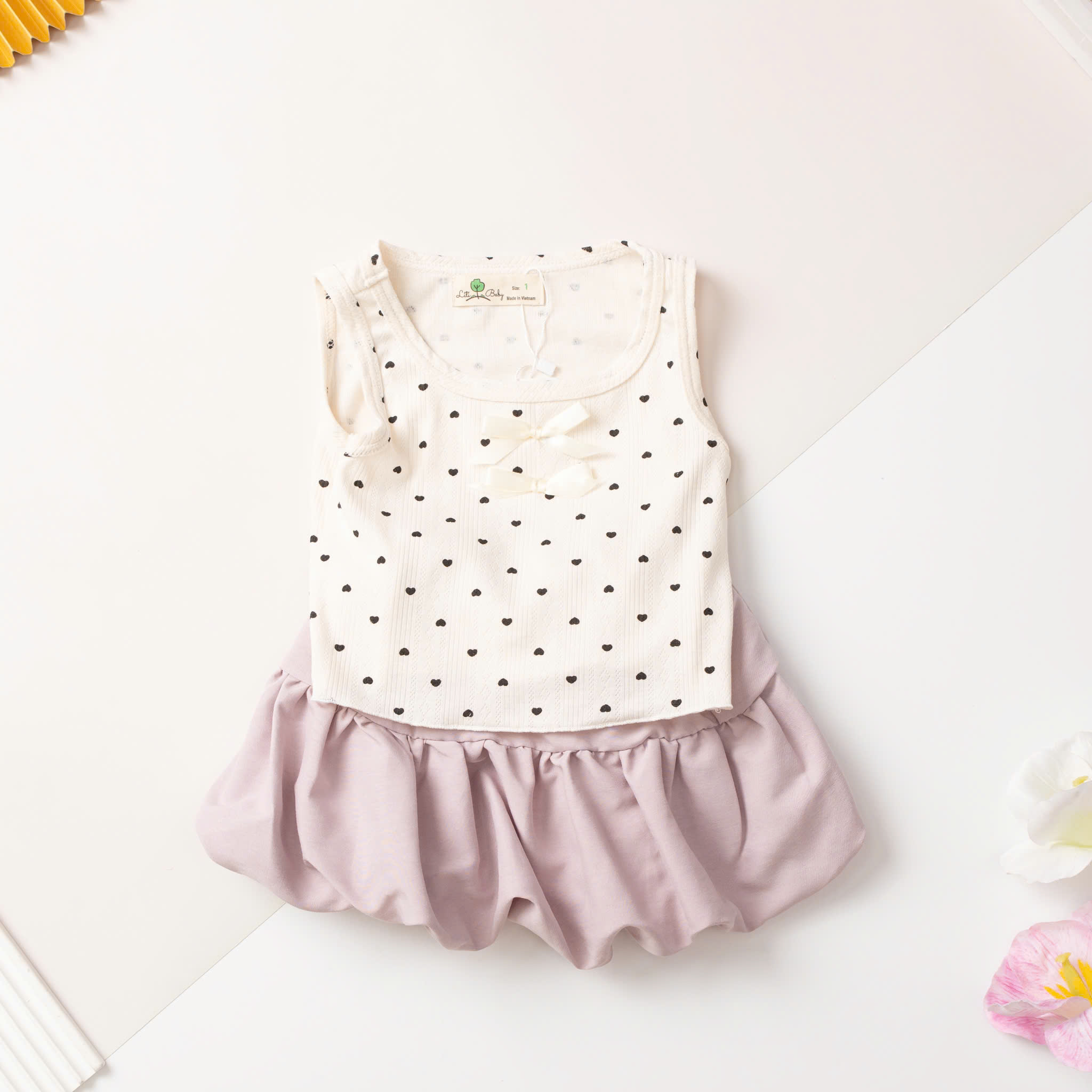 Bộ cotton trẻ em - bé gái G001 1/7 PH1151