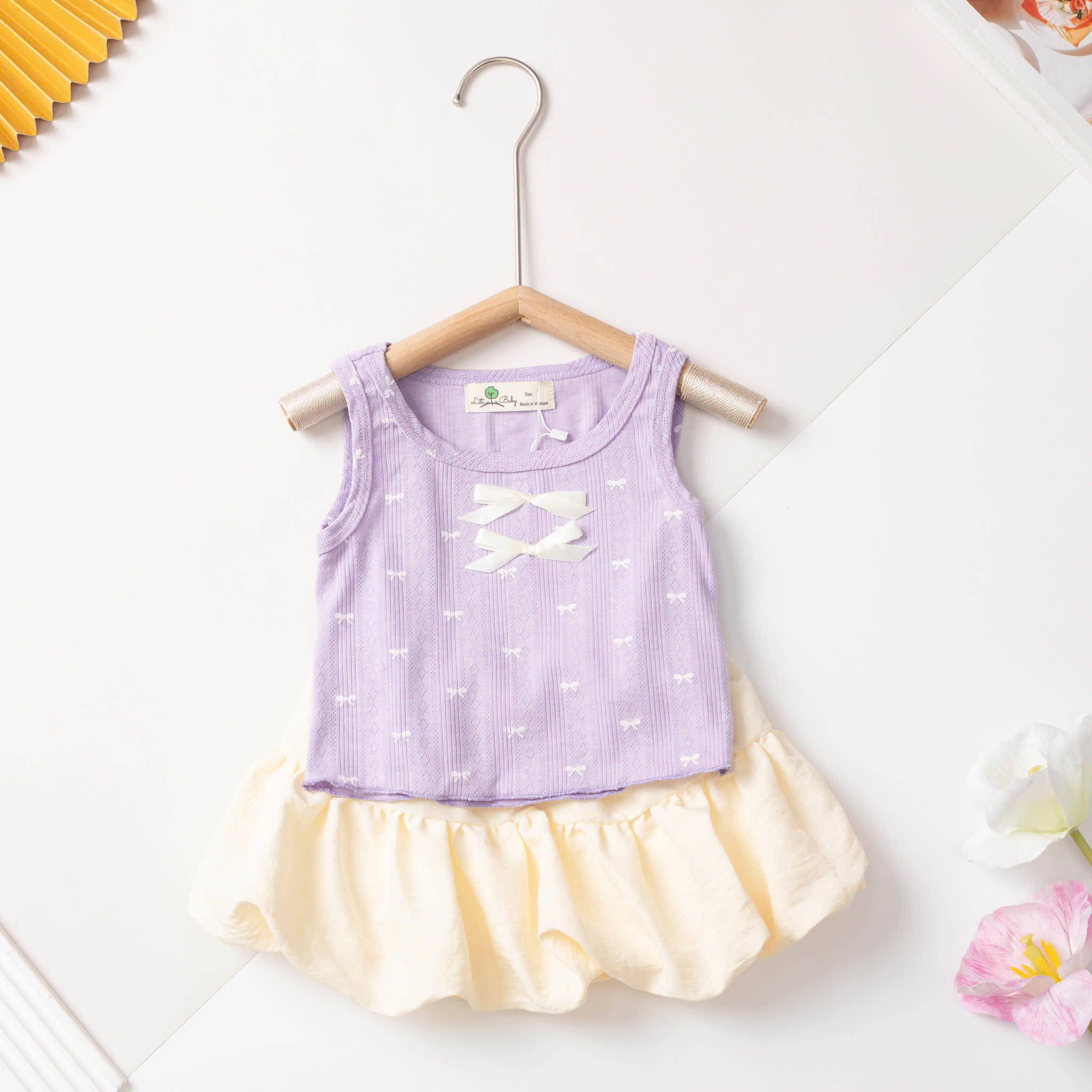 Bộ cotton trẻ em - bé gái G001 1/7 PH1151