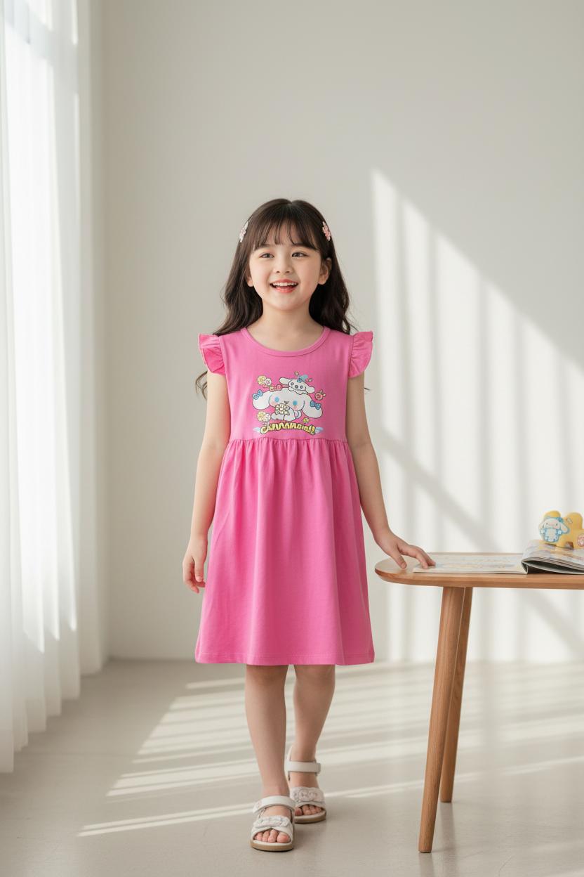 Váy cotton trẻ em - V02 2/12 TS06 lô 1