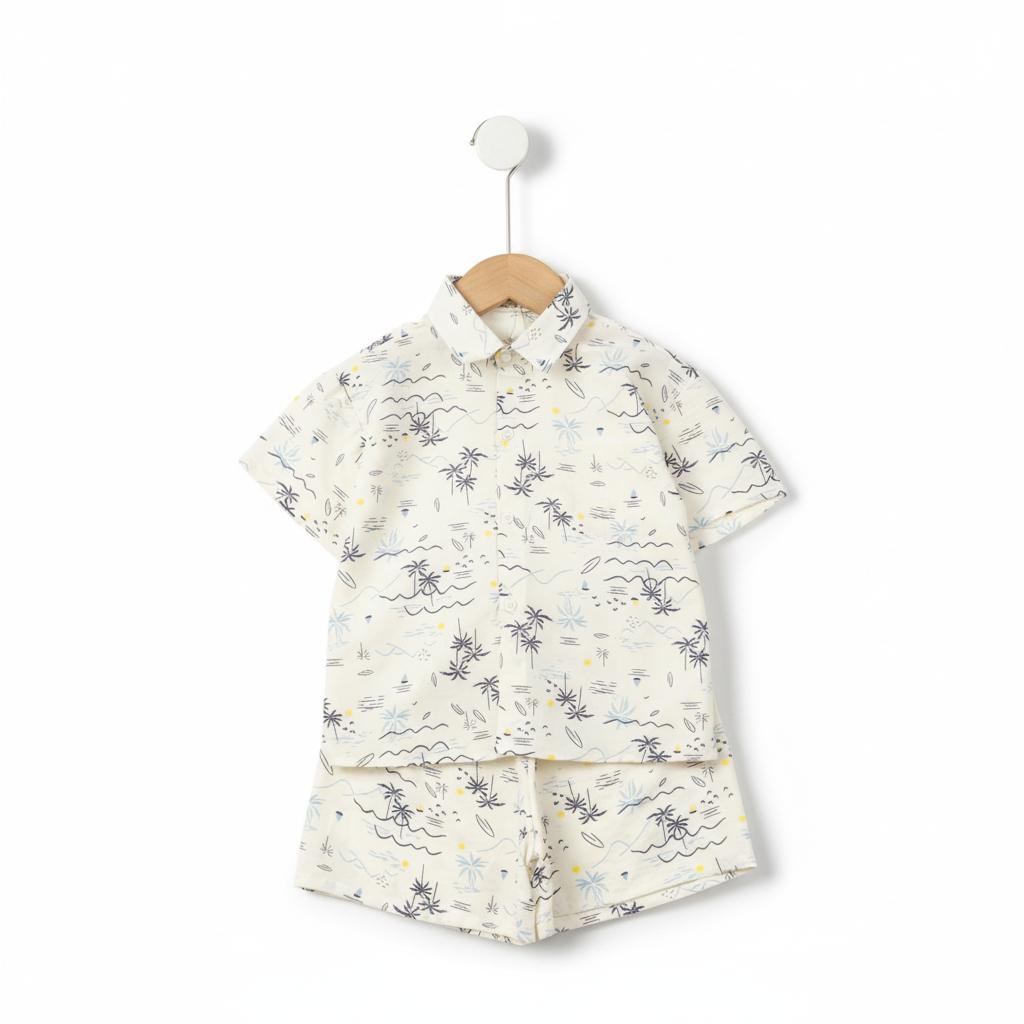 Bộ cotton trẻ em - bé trai B002 PH1136