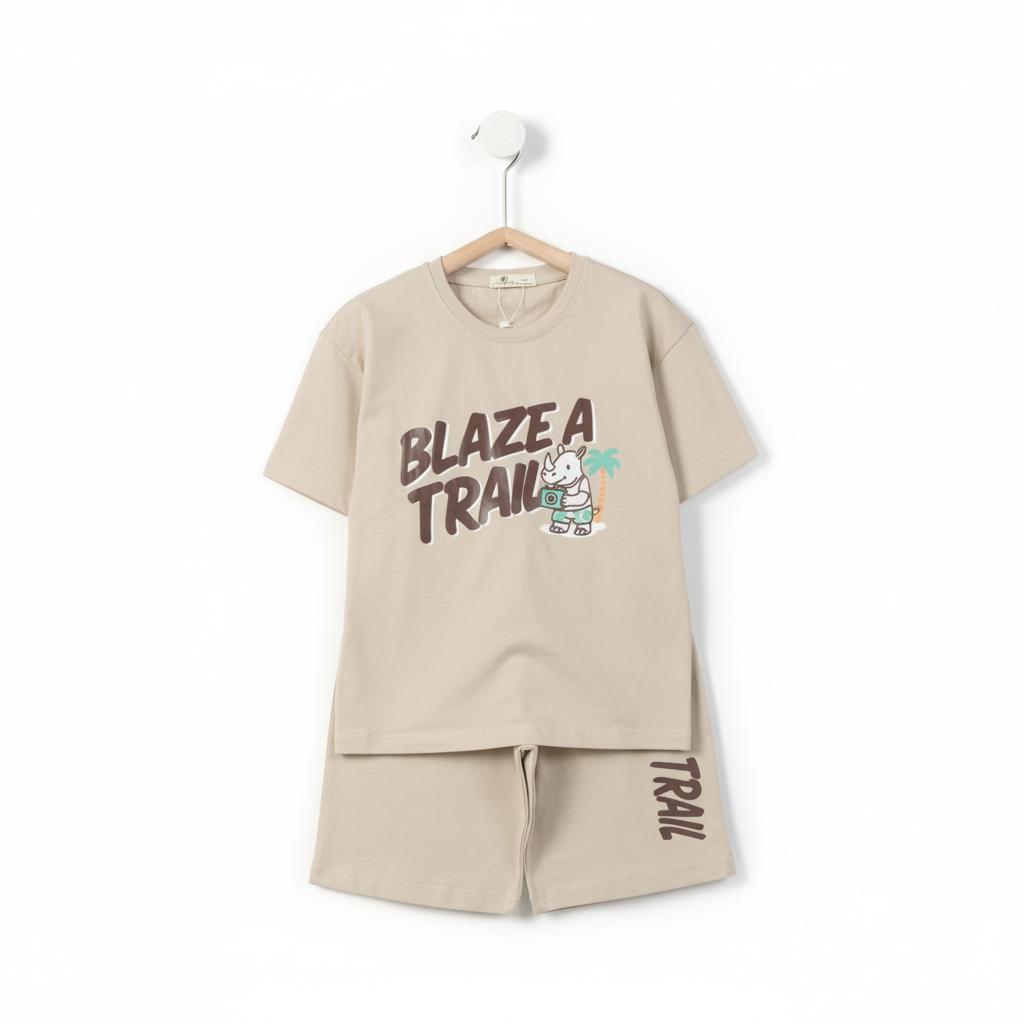 Bộ cotton trẻ em - bé trai B001 8/14 TS09