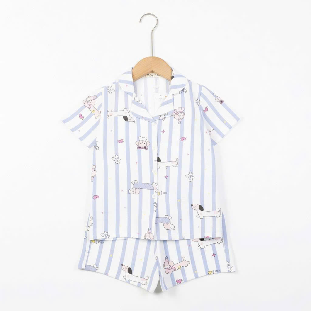 Bộ cotton trẻ em - bé gái G001 8/16 PH575