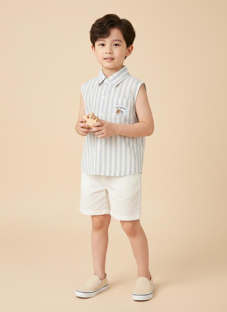 Bộ cotton trẻ em - bé trai B001 2/10 NH55