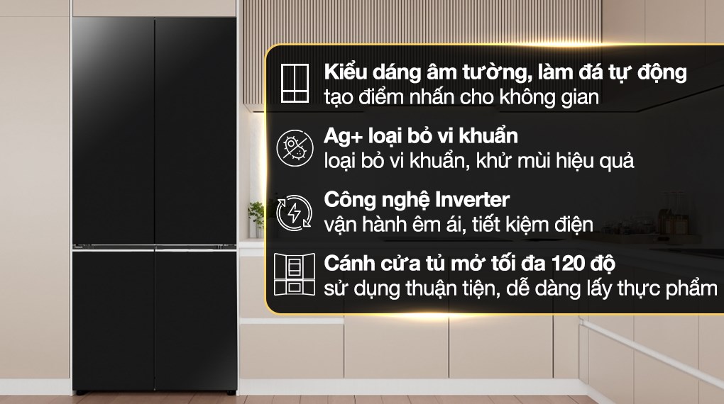 Tủ lạnh Panasonic Inverter 510 lít Multi Door NR-X561BK-VN​