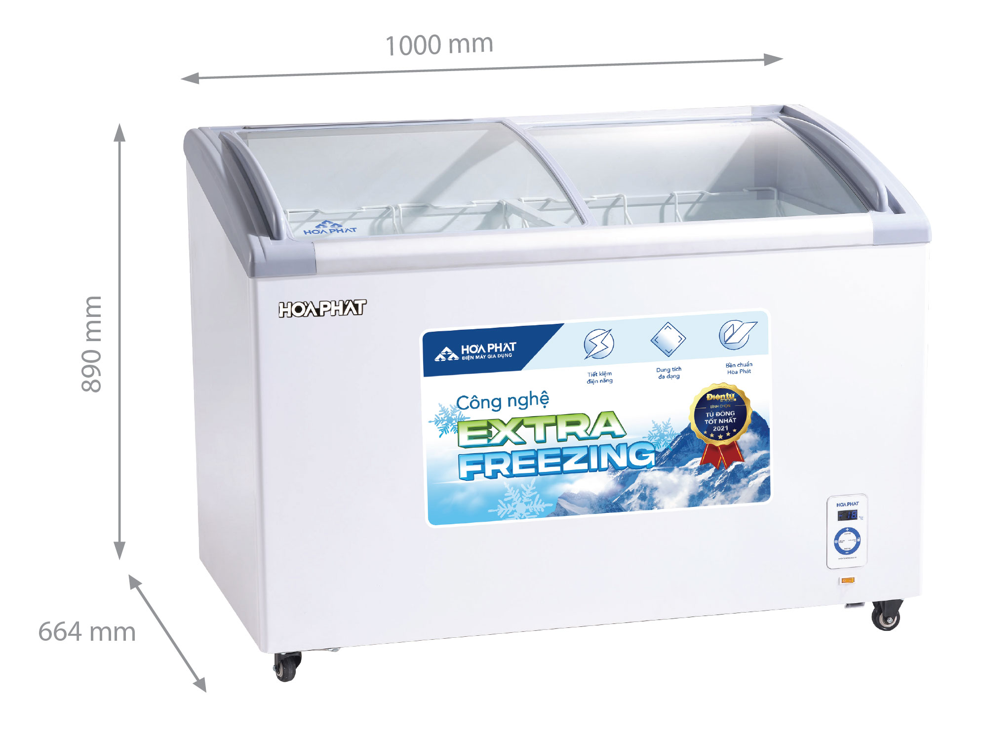 Tủ đông Hòa Phát 1 ngăn 2 cánh HSF AD6280.C1 280 lít