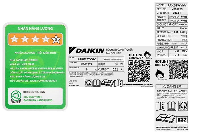 Máy lạnh Daikin Inverter 1 HP ATKB25YVMV