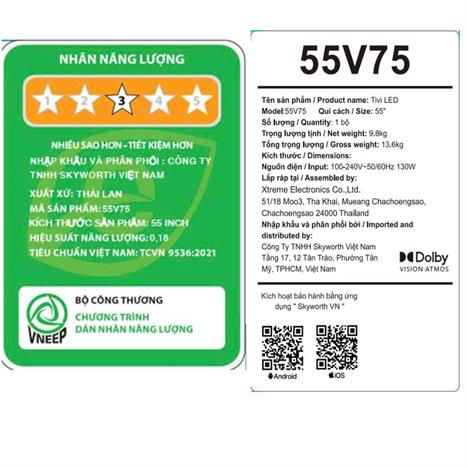 Google Tivi QD-Mini LED Coocaa 4K 55 inch 55V75