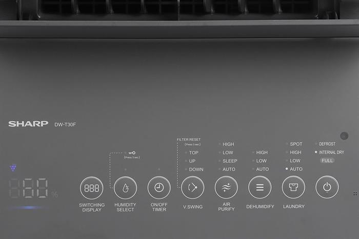 Máy hút ẩm kết hợp lọc không khí Sharp DW-T30FV-H