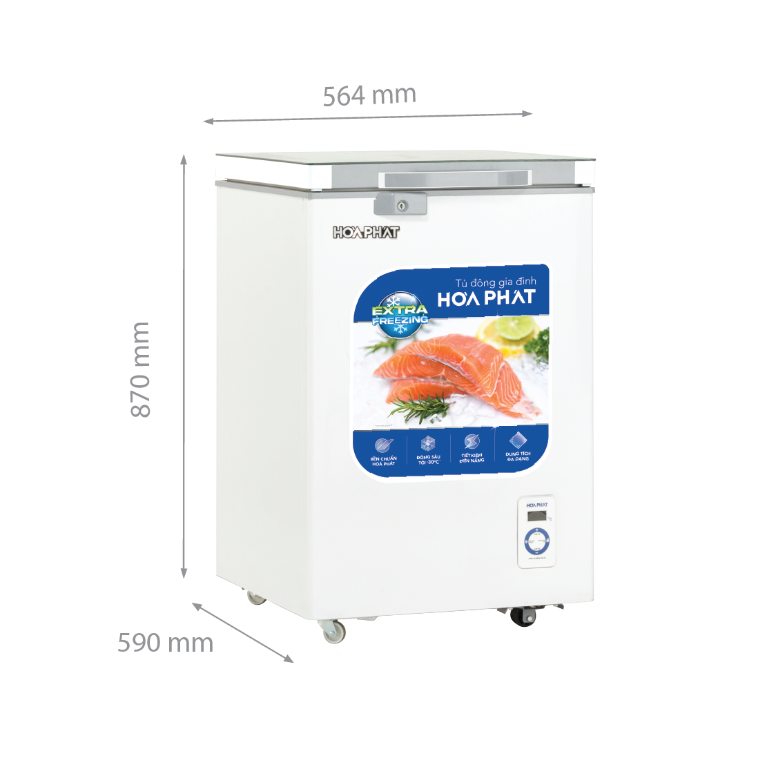 Tủ Đông 107L Hòa Phát HPF-AD6107.T1