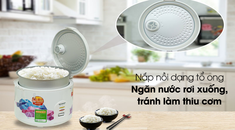 Nồi cơm nắp gài Sharp 1.8 lít KS-18TJV
