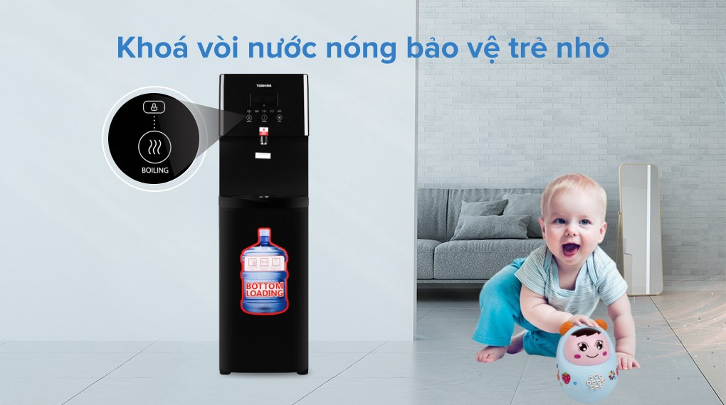 Cây nước nóng lạnh Toshiba  650W RWF-W1830BV(K)