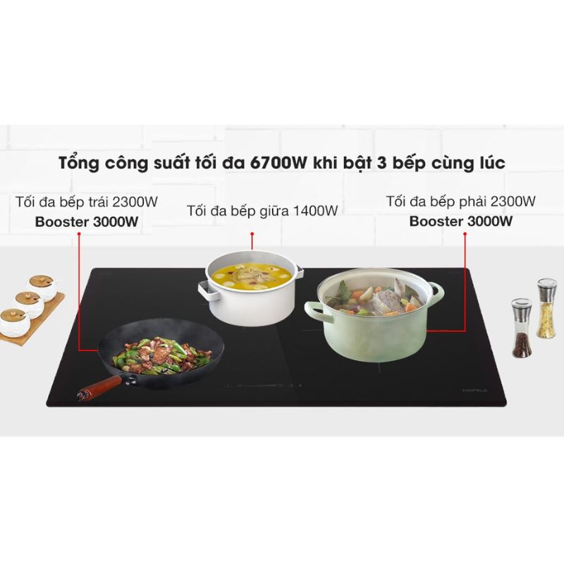 Bếp từ 3 vùng nấu HC-I773D Hafele 536.01.905
