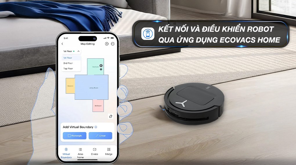 Robot hút bụi lau nhà Ecovacs Deebot T80 Omni